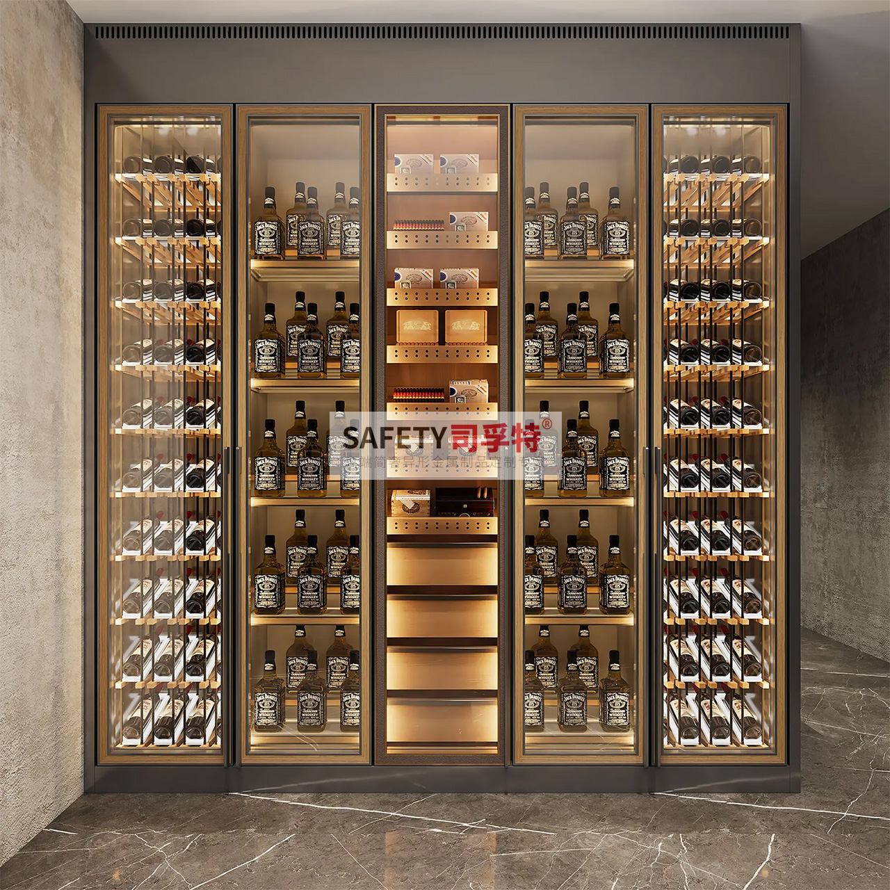 不銹鋼酒柜款式多樣，美觀時(shí)尚，經(jīng)久耐用(圖1)